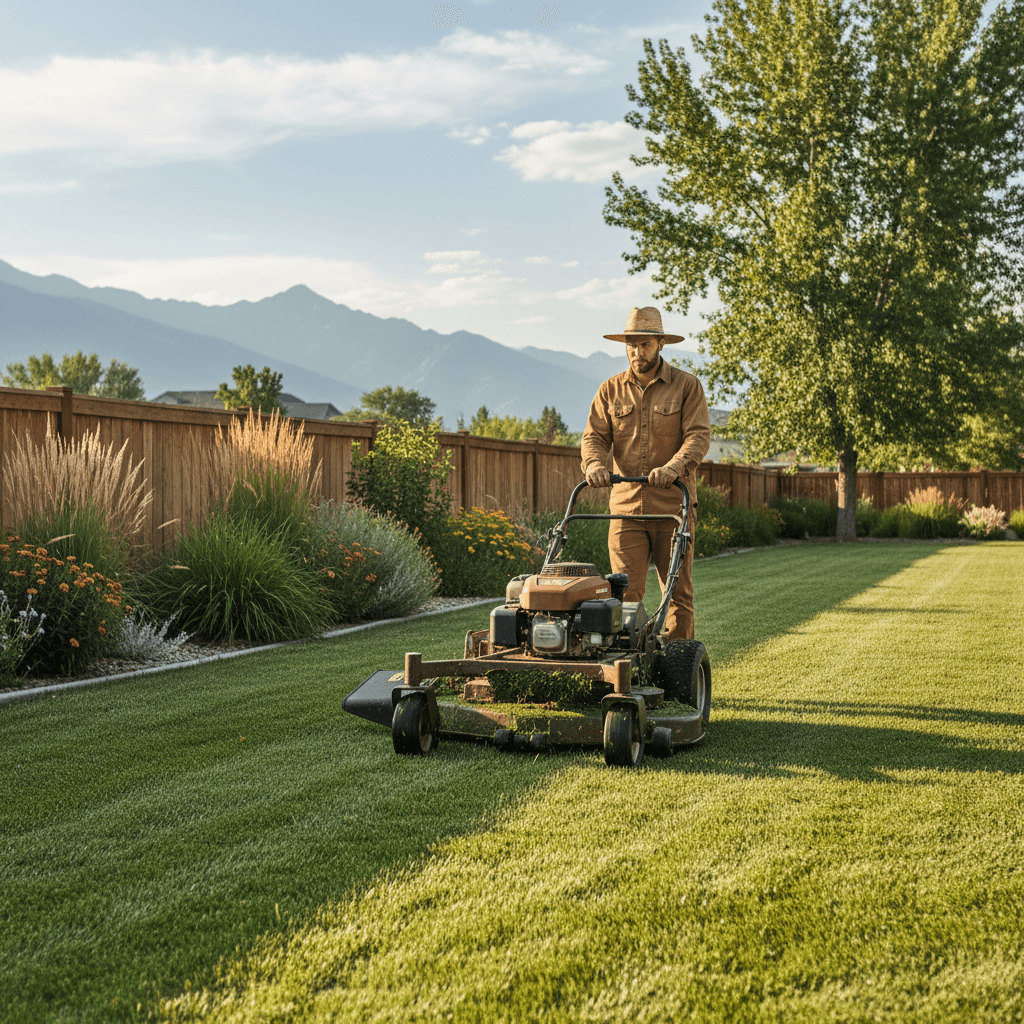 Professional lawn mowing and maintenance service