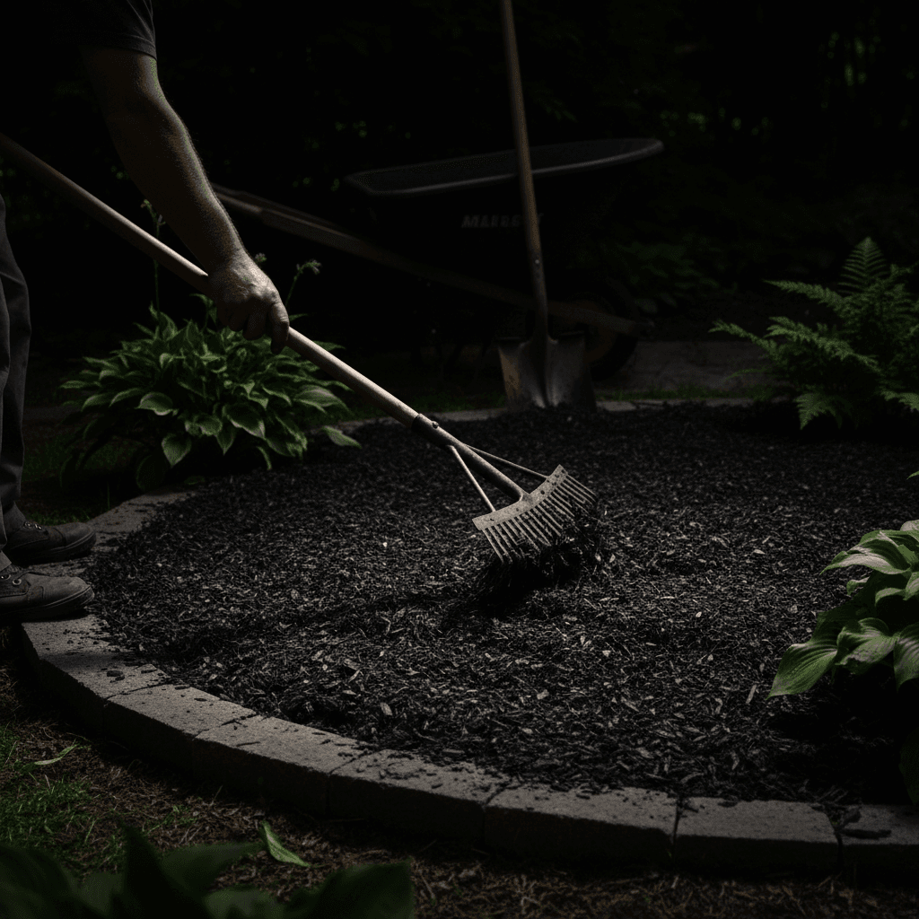 Mulching and garden bed edging service