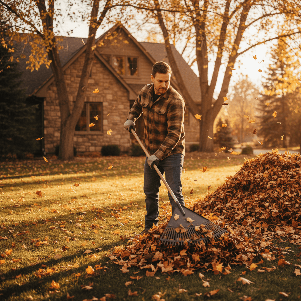 Seasonal leaf cleanup and debris removal