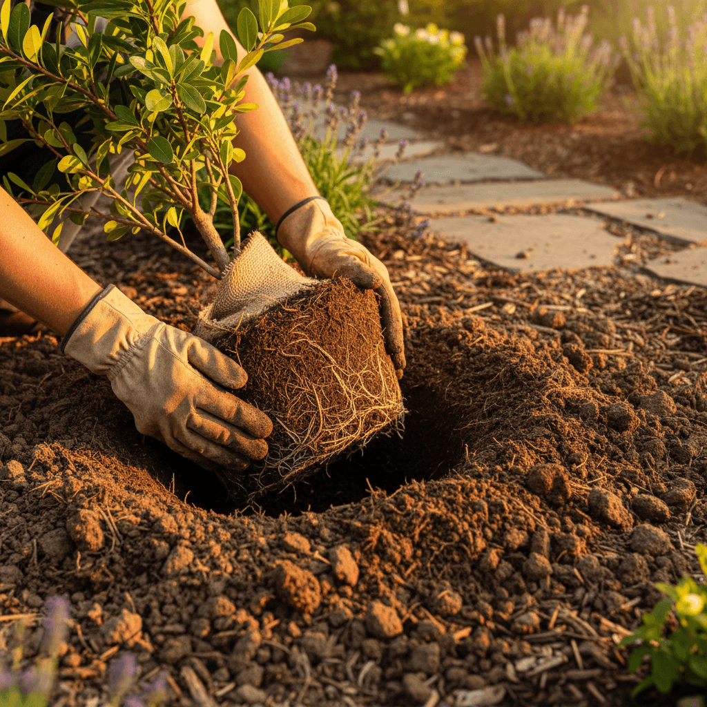 Cortes Landscaping team member caring for a residential garden in Salt Lake City